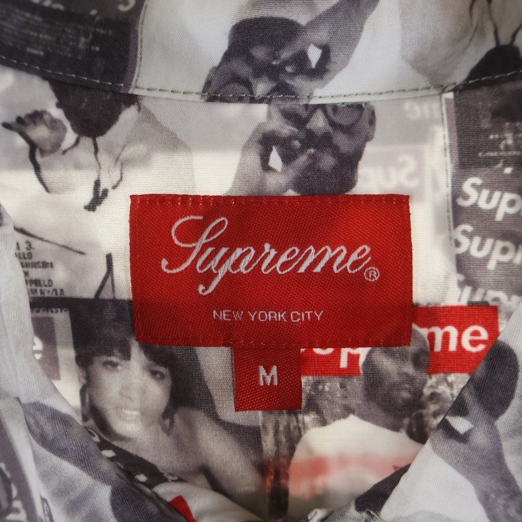 SUPREME(シュプリーム) 23SS Magazine S/S Shirt マガジン 総柄 ショートスリーブ レーヨンシャツ マルチカラー