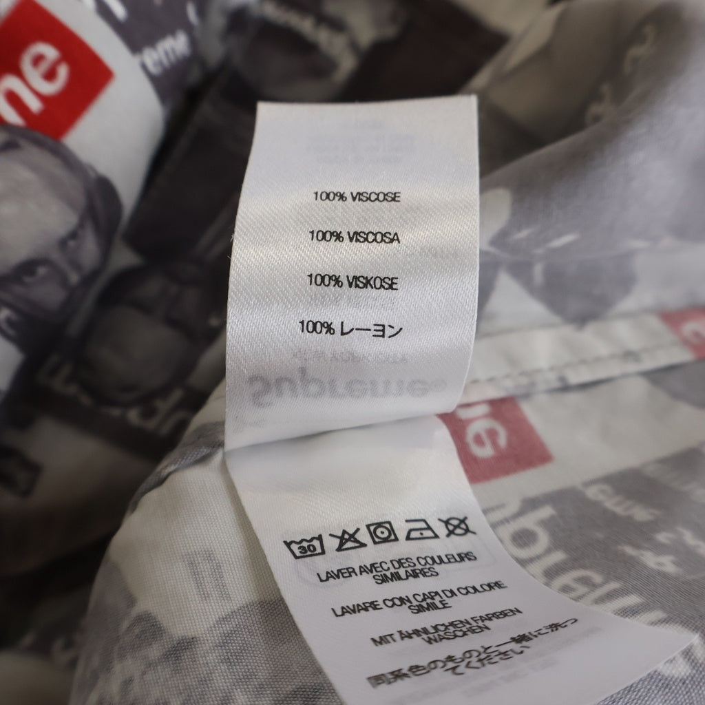 SUPREME(シュプリーム) 23SS Magazine S/S Shirt マガジン 総柄 ショートスリーブ レーヨンシャツ マルチカラー