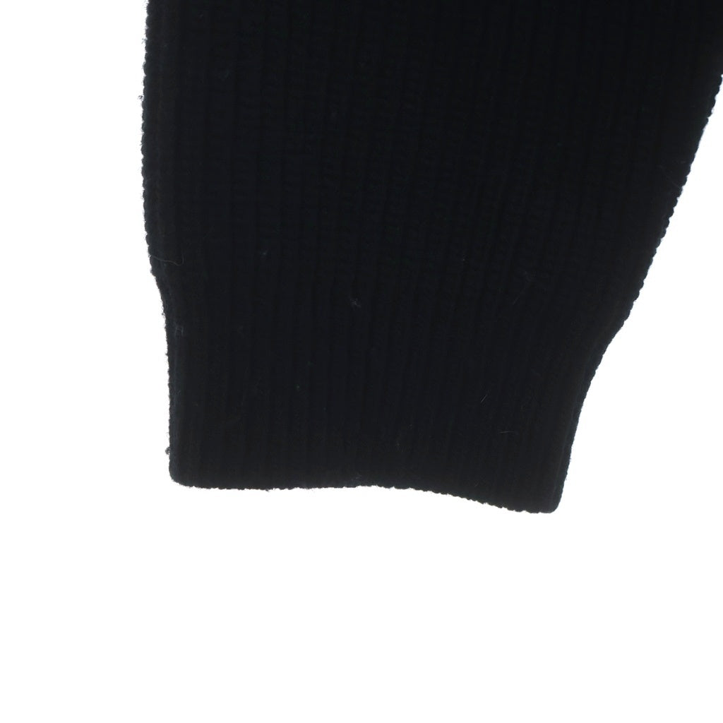 CELINE(セリーヌ) 21AW エディ期 ウール フロントロゴエンブロイダリー ローゲージ クルーネックニット セーター ブラック 2A19R205O