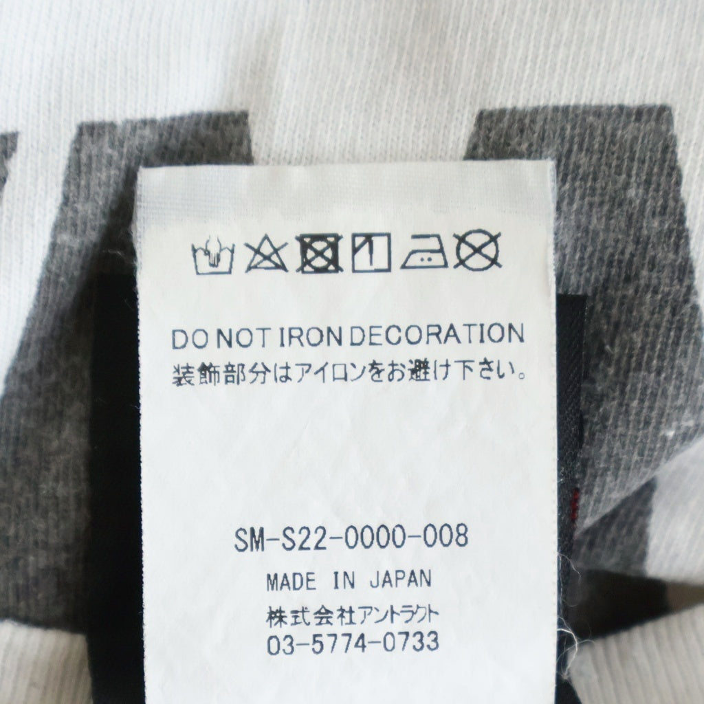 SAINT MICHAEL(セントマイケル) 22SS TEE SHEEP シープ ヴィンテージ加工 両面プリントTシャツ 半袖クルーネックカットソー ホワイト SM-S22-0000-008