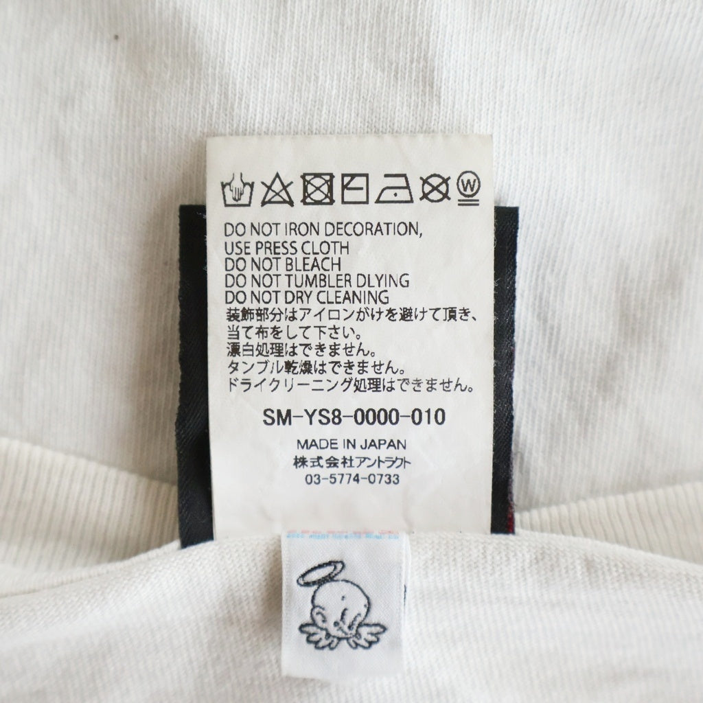 SAINT MICHAEL(セントマイケル) 24SS SS TEE MONEY マネープリント 両面プリントTシャツ 半袖クルーネックカットソー ホワイト SM-YS8-0000-010