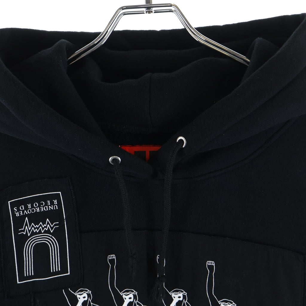 UNDERCOVER(アンダーカバー) 20SS ×MARS PATCH CUSTOM HOODIE マーズ パッチカスタム プルオーバースウェットパーカー フーディー ブラック UCY9801