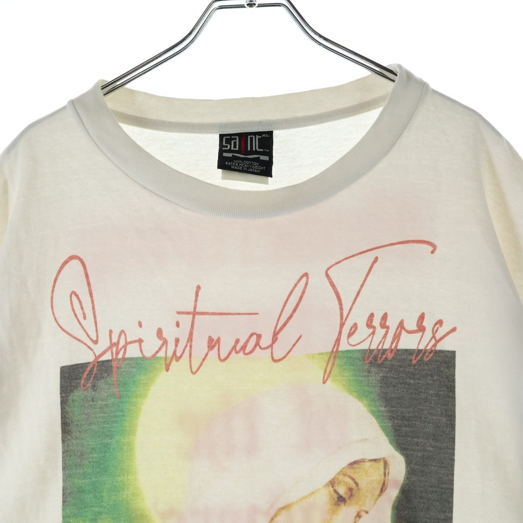 SAINT MICHAEL(セントマイケル) 22AW SPIRITUL MARIA マリア 両面プリントTシャツ 半袖クルーネックカットソー ホワイト SM-A22-0000-008