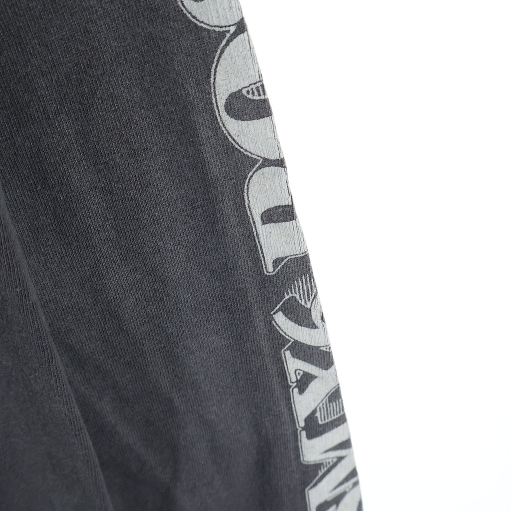 SAINT MICHAEL(セントマイケル) 22AW ×Kosuke Kawamura KMR LS TEE 河村康輔 ヴィンテージ加工 両面プリントTシャツ 長袖クルーネックカットソー グレー SM-A22-0000-083