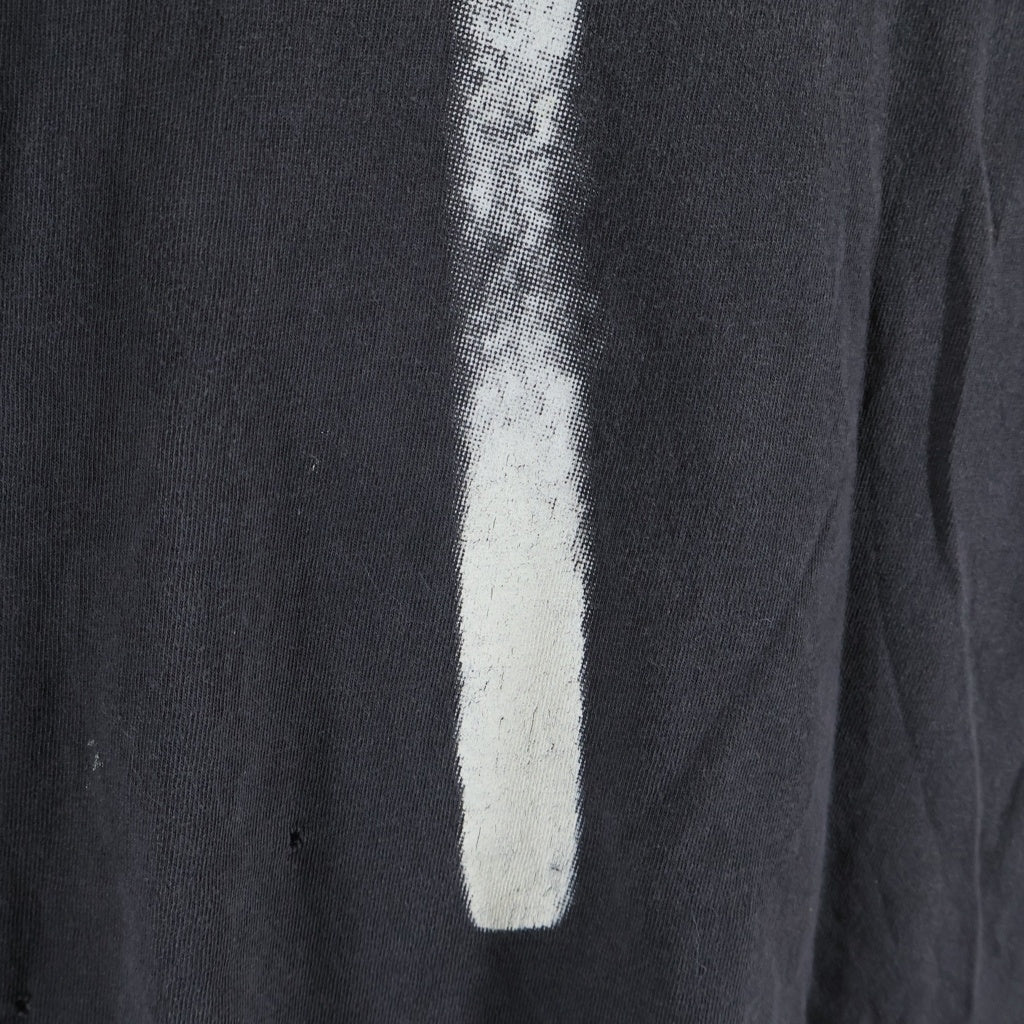 SAINT MICHAEL(セントマイケル) 25SS CANDLE LS TEE キャンドル ヴィンテージ加工 両面プリントTシャツ 長袖クルーネックカットソー グレー SM-HR8-0000-031