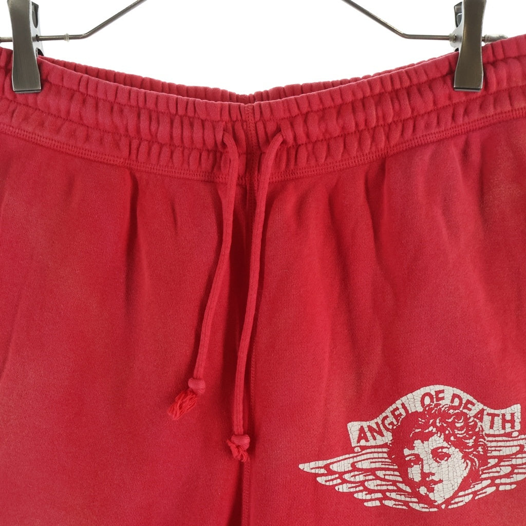 SAINT MICHAEL(セントマイケル) 22SS ANGEL OF DEATH SWEAT PANTS エンジェルプリント スウェットパンツ レッド SM-S22-0000-052