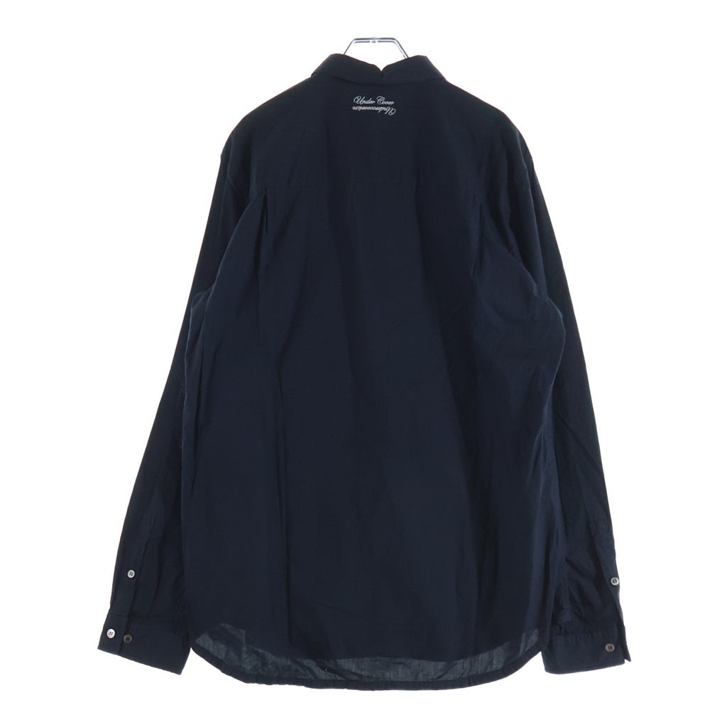 UNDERCOVER(アンダーカバー) 18SS 縮絨加工 長袖レギュラーカラーシャツ ブラック UCA4402