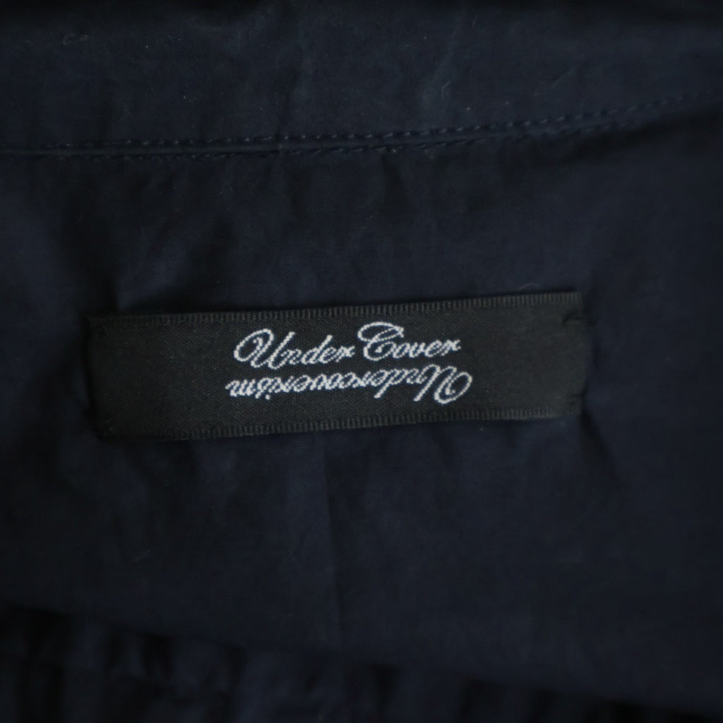 UNDERCOVER(アンダーカバー) 18SS 縮絨加工 長袖レギュラーカラーシャツ ブラック UCA4402