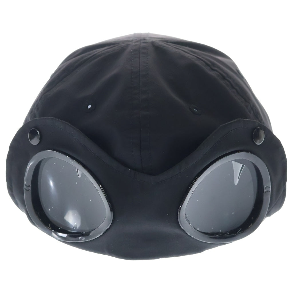 C.P. Company(シーピーカンパニー) Chrome-R Goggle Cap バックゴーグル ロゴ刺繍 キャップ 帽子 ブラック 19CMAC116A-005904A
