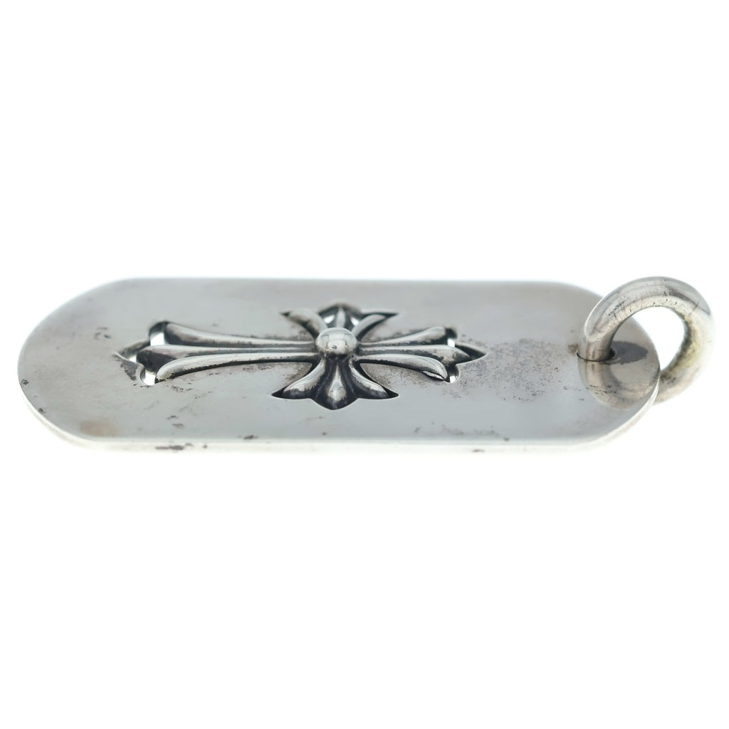 CHROME HEARTS(クロムハーツ) D TAG LRG TNY CRS カットアウト タイニークロス ドッグタグ ラージ ペンダントトップ シルバー