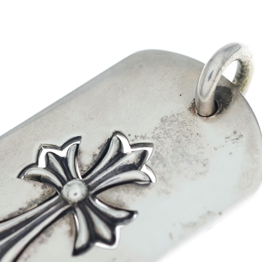 CHROME HEARTS(クロムハーツ) D TAG LRG TNY CRS カットアウト タイニークロス ドッグタグ ラージ ペンダントトップ シルバー