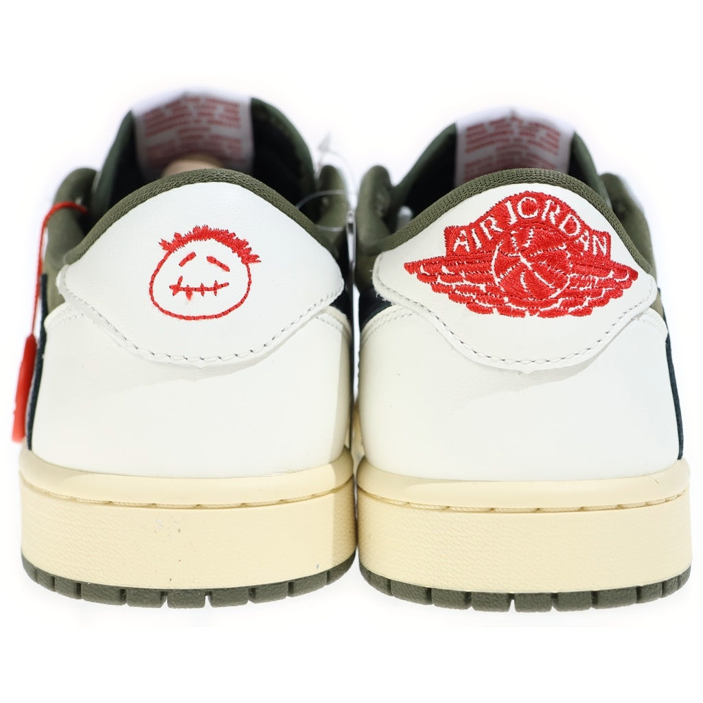 NIKE(ナイキ) ×TRAVIS SCOTT AIR JORDAN 1 LOW OG REVERSE OLIVE トラヴィススコット エアジョーダン 1 ローカットスニーカー カーキ US8.5/26.5cm DM7866-200