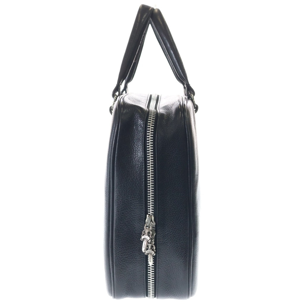 CHROME HEARTS(クロムハーツ) FILIG CROSS フィリグリークロス レザー ブリーフケース ハンドバッグ ブラック レディース