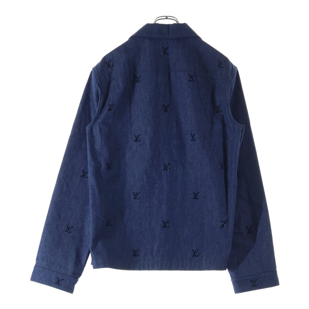 LOUIS VUITTON(ルイヴィトン) 25SS LV ブラゾン エンベリッシュド デニム 長袖パジャマシャツ インディゴ RM251MM RBA HSS05W