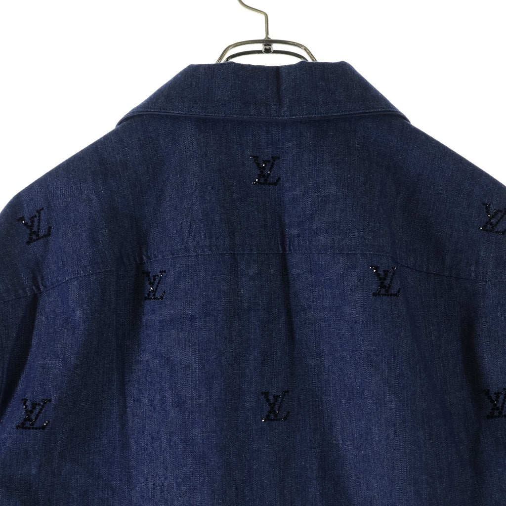 LOUIS VUITTON(ルイヴィトン) 25SS LV ブラゾン エンベリッシュド デニム 長袖パジャマシャツ インディゴ RM251MM RBA HSS05W