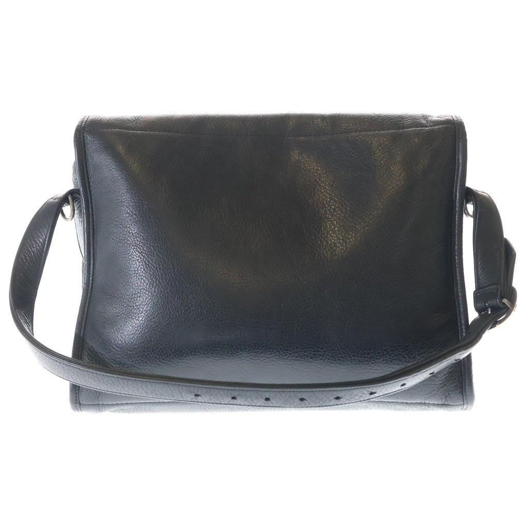 CHROME HEARTS(クロムハーツ) LAPTOP BAG レザー スクロールラベル ラップトップ ショルダーバッグ ブラック レディース