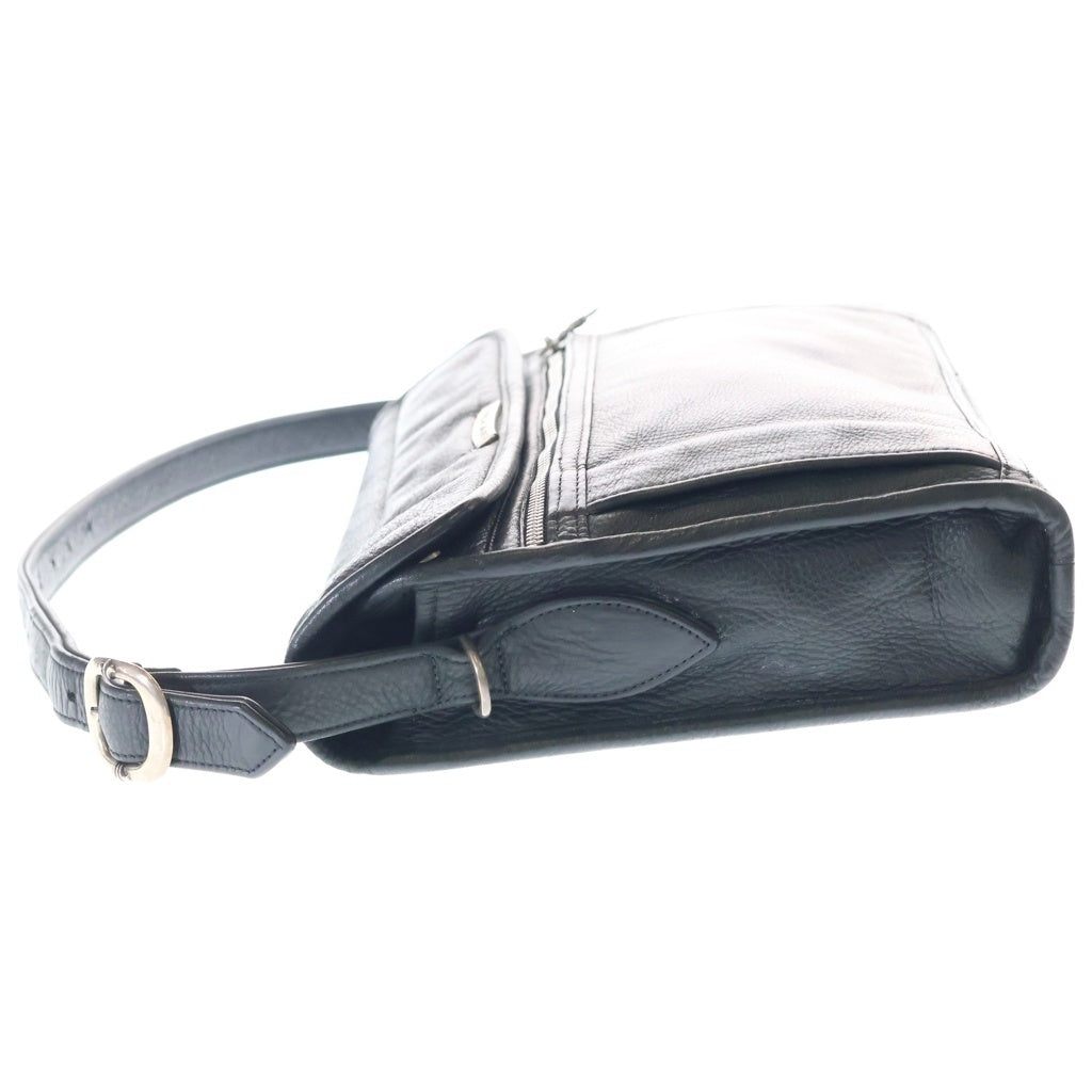 CHROME HEARTS(クロムハーツ) LAPTOP BAG レザー スクロールラベル ラップトップ ショルダーバッグ ブラック レディース
