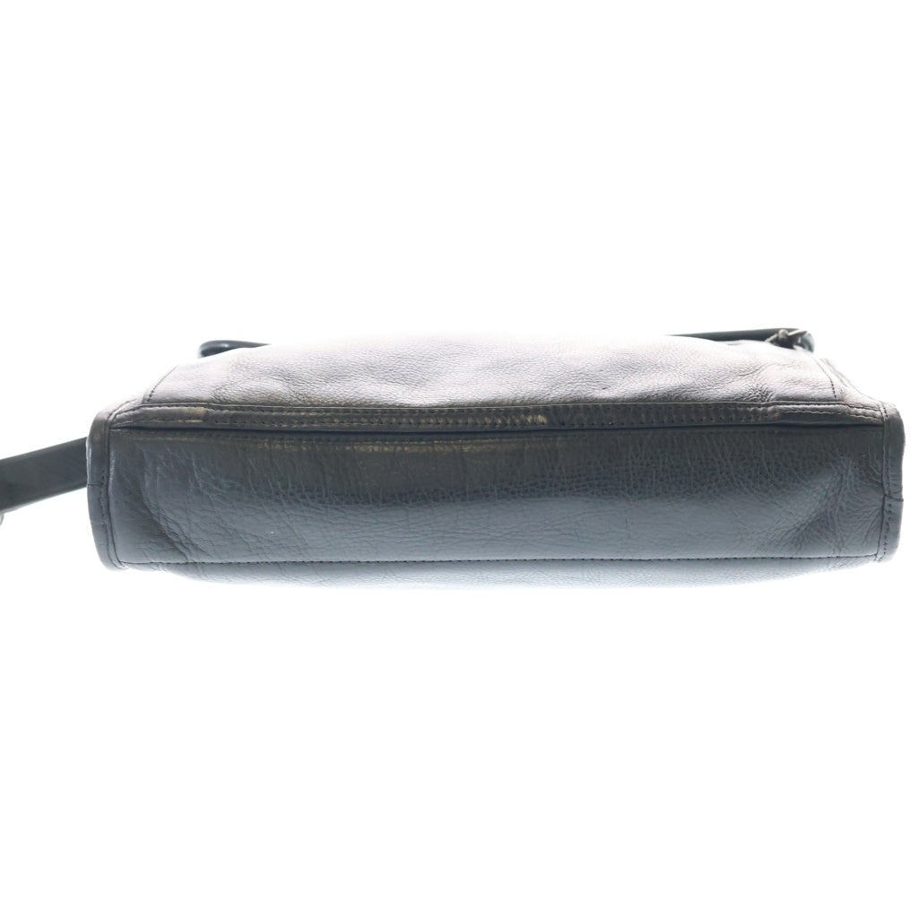 CHROME HEARTS(クロムハーツ) LAPTOP BAG レザー スクロールラベル ラップトップ ショルダーバッグ ブラック レディース