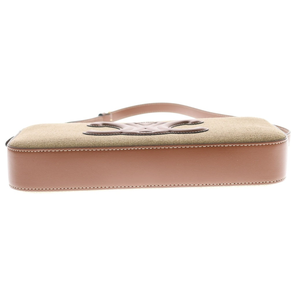 CELINE(セリーヌ) CAMERA SHOULDER BAG トリオンフ レザー カメラショルダーバッグ ベージュ/ブラウン 199182EG1.02ET レディース