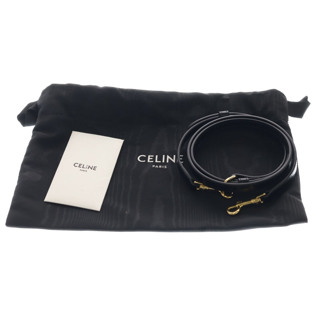CELINE(セリーヌ) TEEN LOLA ティーン セリーヌ ローラ シャイニーカーフスキン 2WAY ショルダー ハンドバッグ ゴールド金具 ブラック 119533BF4.38NO レディース