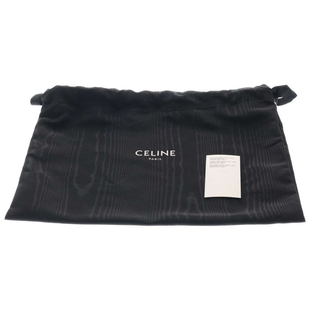 CELINE(セリーヌ) MINI BOSTON ミニボストン トリオンフキャンバス カーフスキン レザーショルダーバッグ シルバー金具 ブラウン 120502FQM.38S1 レディース