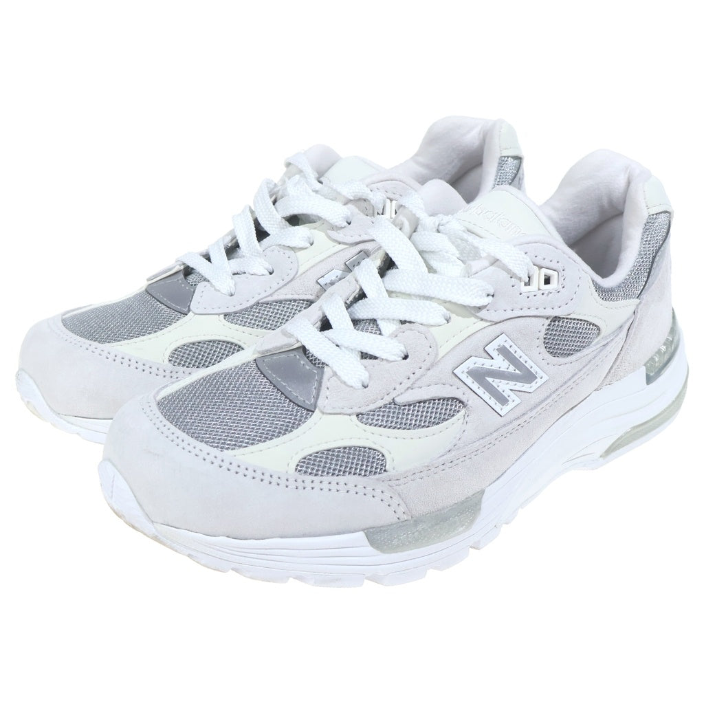 New Balance(ニューバランス) U992NC スウェード メッシュ ローカットスニーカー レディース ホワイト/グレー US6.5/24.5cm