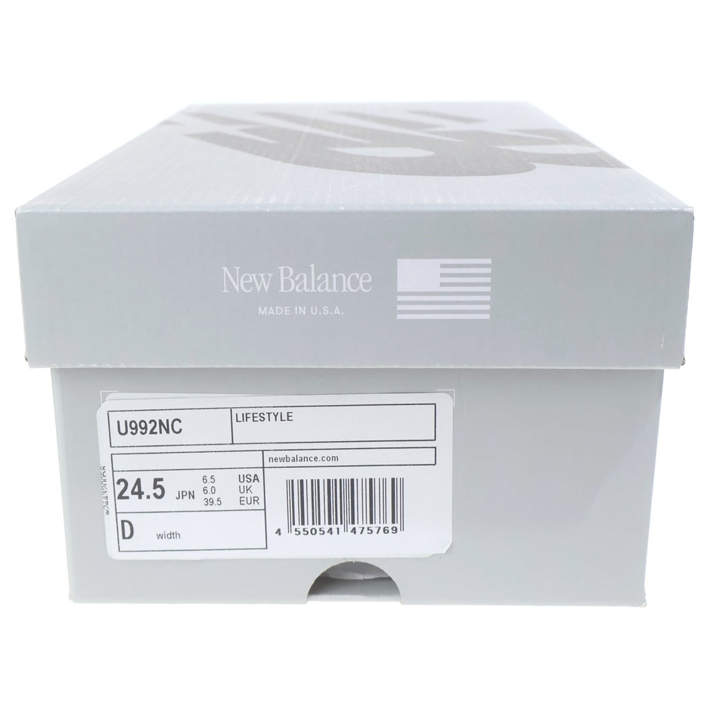 New Balance(ニューバランス) U992NC スウェード メッシュ ローカットスニーカー レディース ホワイト/グレー US6.5/24.5cm