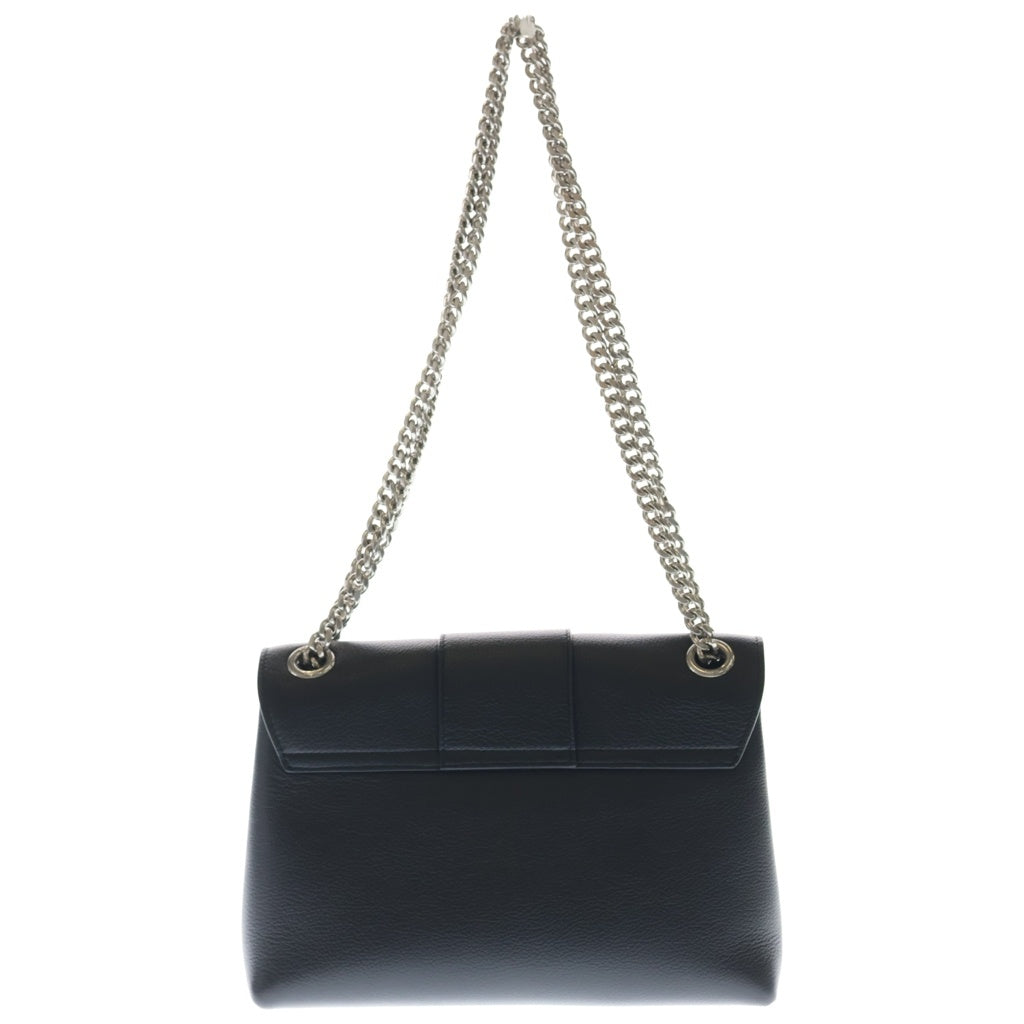 CELINE(セリーヌ) VICTOIRE MEDIUM ヴィクトワール ミディアム 2WAY チェーンショルダー ハンドバッグ シルバー金具 ブラック 115853FDU レディース