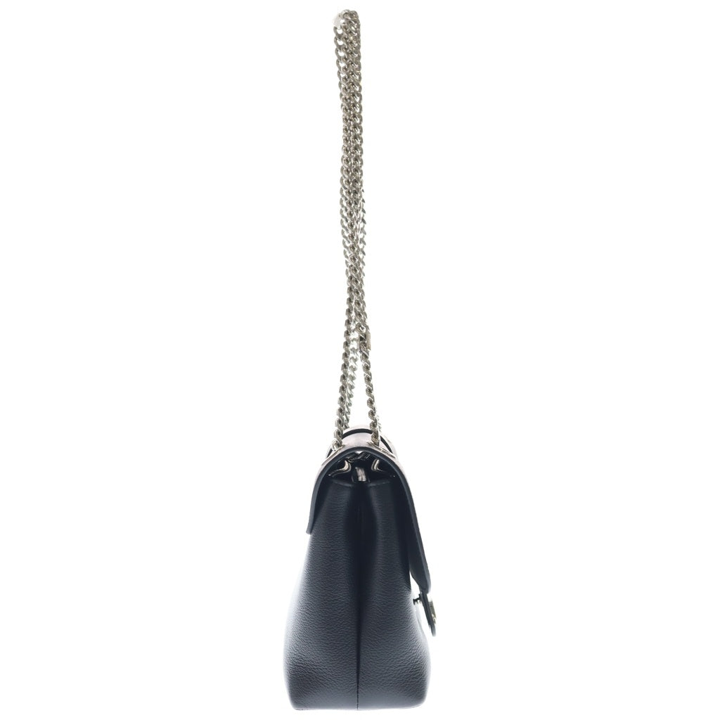 CELINE(セリーヌ) VICTOIRE MEDIUM ヴィクトワール ミディアム 2WAY チェーンショルダー ハンドバッグ シルバー金具 ブラック 115853FDU レディース