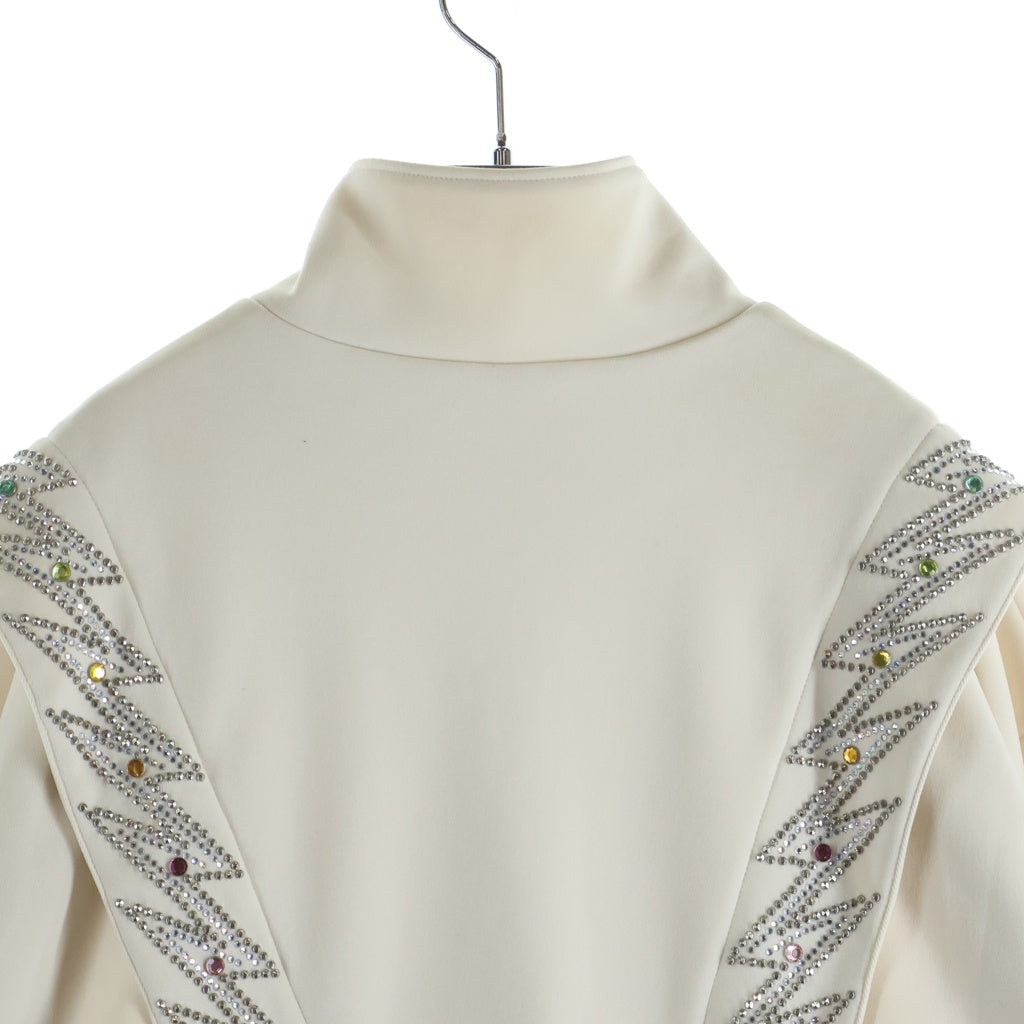 CELINE(セリーヌ) 23SS Embellished Jersey Track Jacket スタッズ ビジュー トラックジャケット ジャージ アイボリー 82Y73A121O.01XD