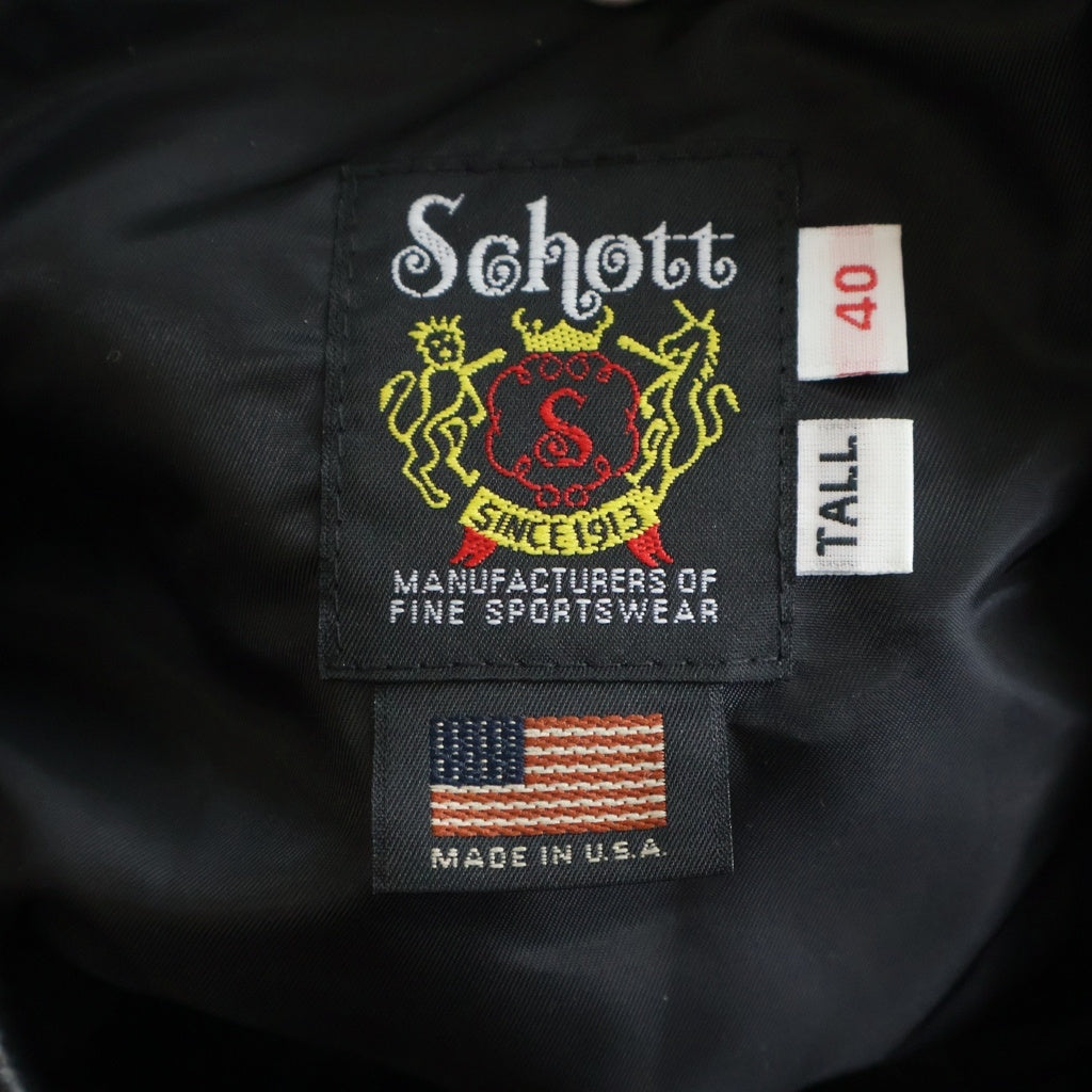 SCHOTT(ショット) 516UST ONE STAR NEW NAKED ワンスター ニューネイキッド レザー ダブルライダースジャケット ブラック