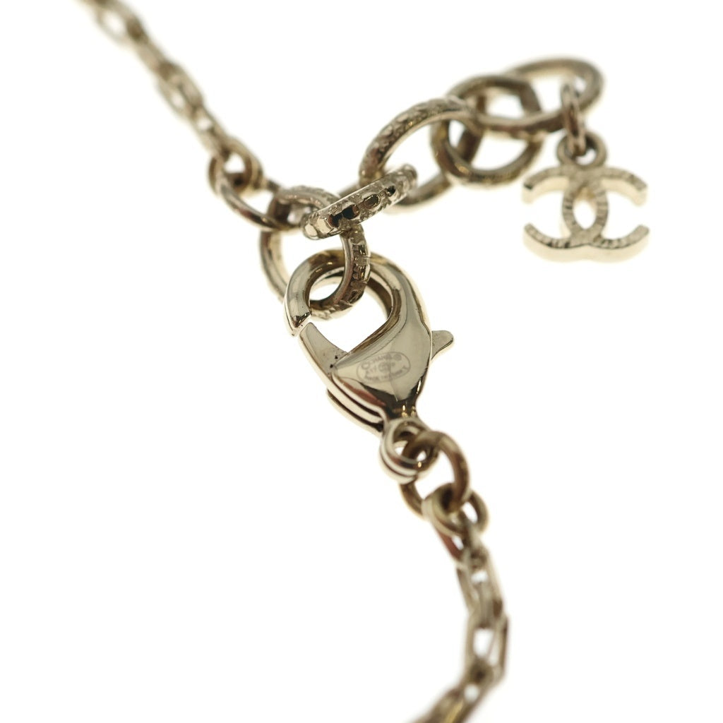 CHANEL(シャネル) 17SS I LOVE CHANEL アイラブシャネル ハートチャーム付き ロゴ チェーンブレスレット ゴールド A98210