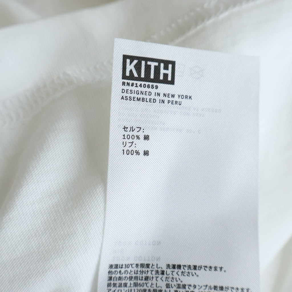 KITH(キス) 23SS TOKYO BORO LOGO TEE トウキョウ ボロ ロゴプリント クルーネック半袖Tシャツ カットソー ホワイト KHM030818-101