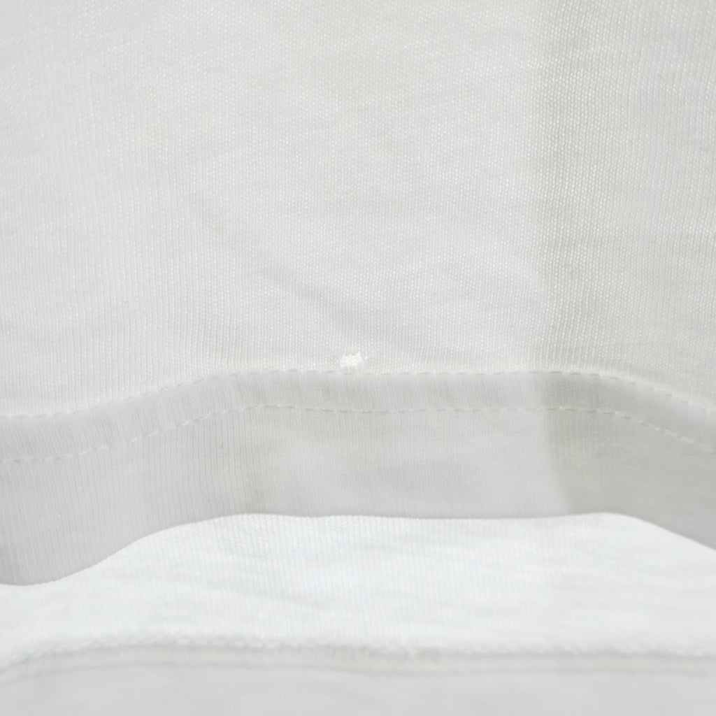 Alexander McQueen(アレキサンダーマックイーン) イタリア製 バードフェザープリント Vネック 半袖Tシャツ カットソー ホワイト 354294 QEZ52
