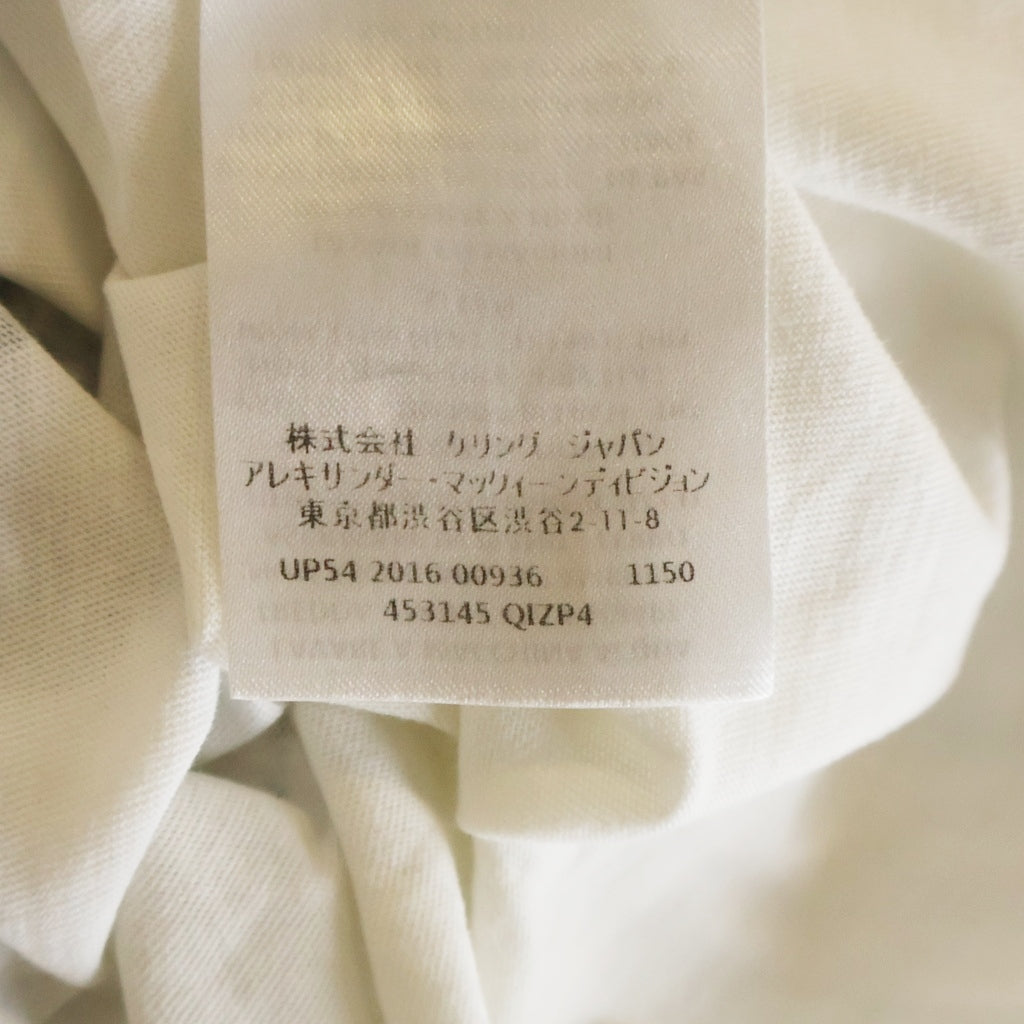 Alexander McQueen(アレキサンダーマックイーン) イタリア製 スカルプリント クルーネック 半袖Tシャツ カットソー ホワイト 453145 QIZP4