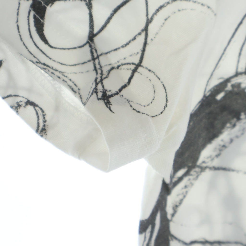Alexander McQueen(アレキサンダーマックイーン) イタリア製 スカルプリント クルーネック 半袖Tシャツ カットソー ホワイト 453145 QIZP4