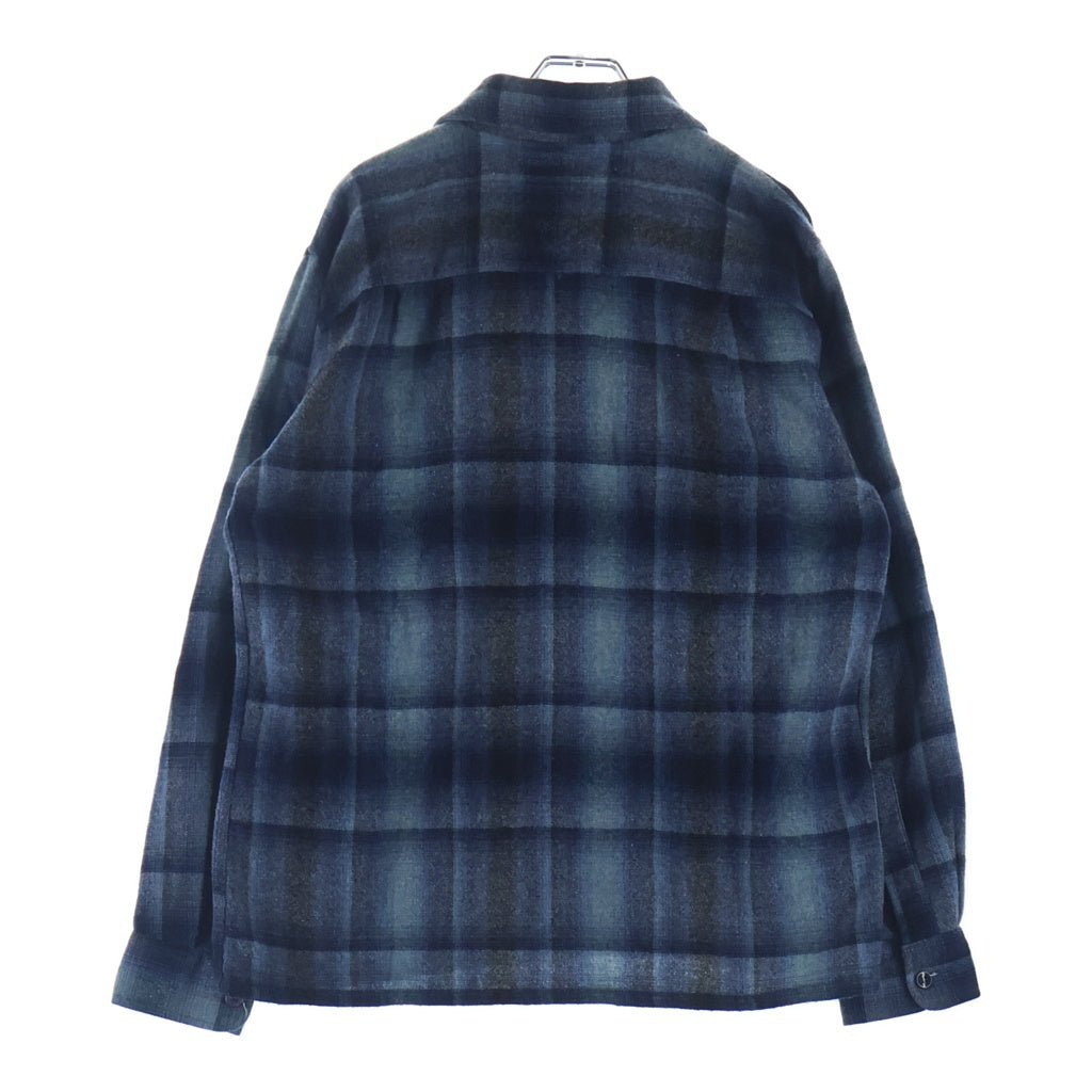 VINTAGE(ヴィンテージ) 70S LUMBER JACK L/S PLAID BOARD SHIRT ヴィンテージシャドー チェック柄 長袖ウールボードシャツ ネイビー/ブルー