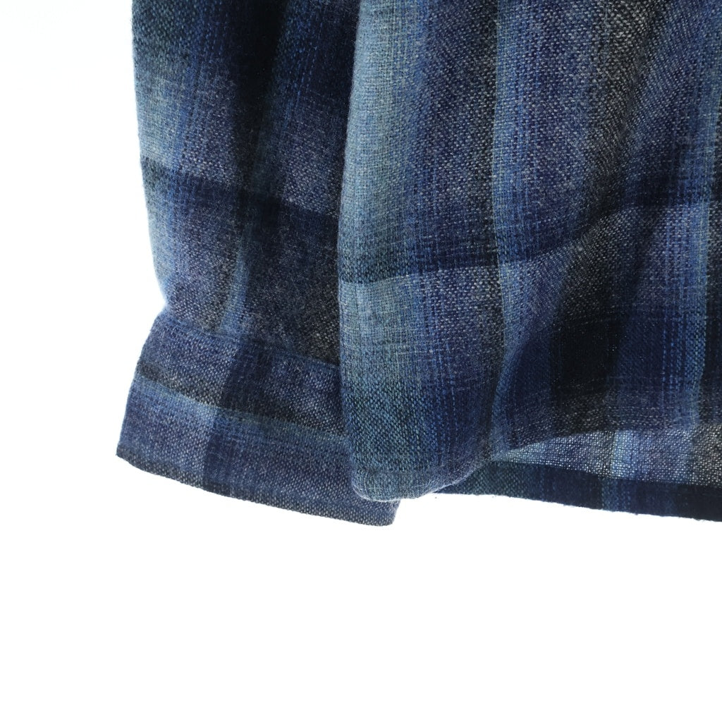VINTAGE(ヴィンテージ) 70S LUMBER JACK L/S PLAID BOARD SHIRT ヴィンテージシャドー チェック柄 長袖ウールボードシャツ ネイビー/ブルー