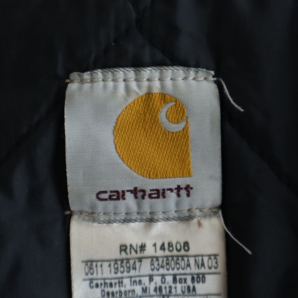 CARHARTT(カーハート) 裏地キルティング ダック地 ジップアップワークベスト カーキ V02 CYP