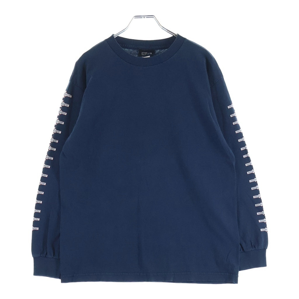 VINTAGE(ヴィンテージ) 90S VINTAGE INDEPENDENT L/S TEE ヴィンテージ インディペンデント アームロゴプリントTシャツ 長袖クルーネックカットソー ネイビー