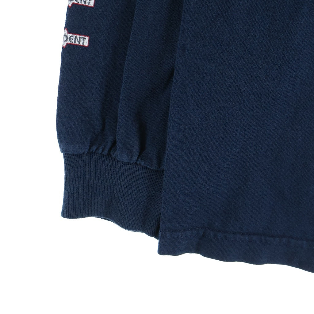 VINTAGE(ヴィンテージ) 90S VINTAGE INDEPENDENT L/S TEE ヴィンテージ インディペンデント アームロゴプリントTシャツ 長袖クルーネックカットソー ネイビー