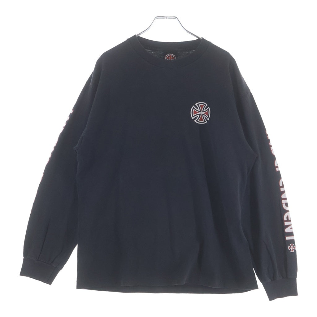VINTAGE(ヴィンテージ) 00S INDEPENDENT L/S TEE インディペンデント アームロゴプリントTシャツ 長袖クルーネックカットソー ブラック