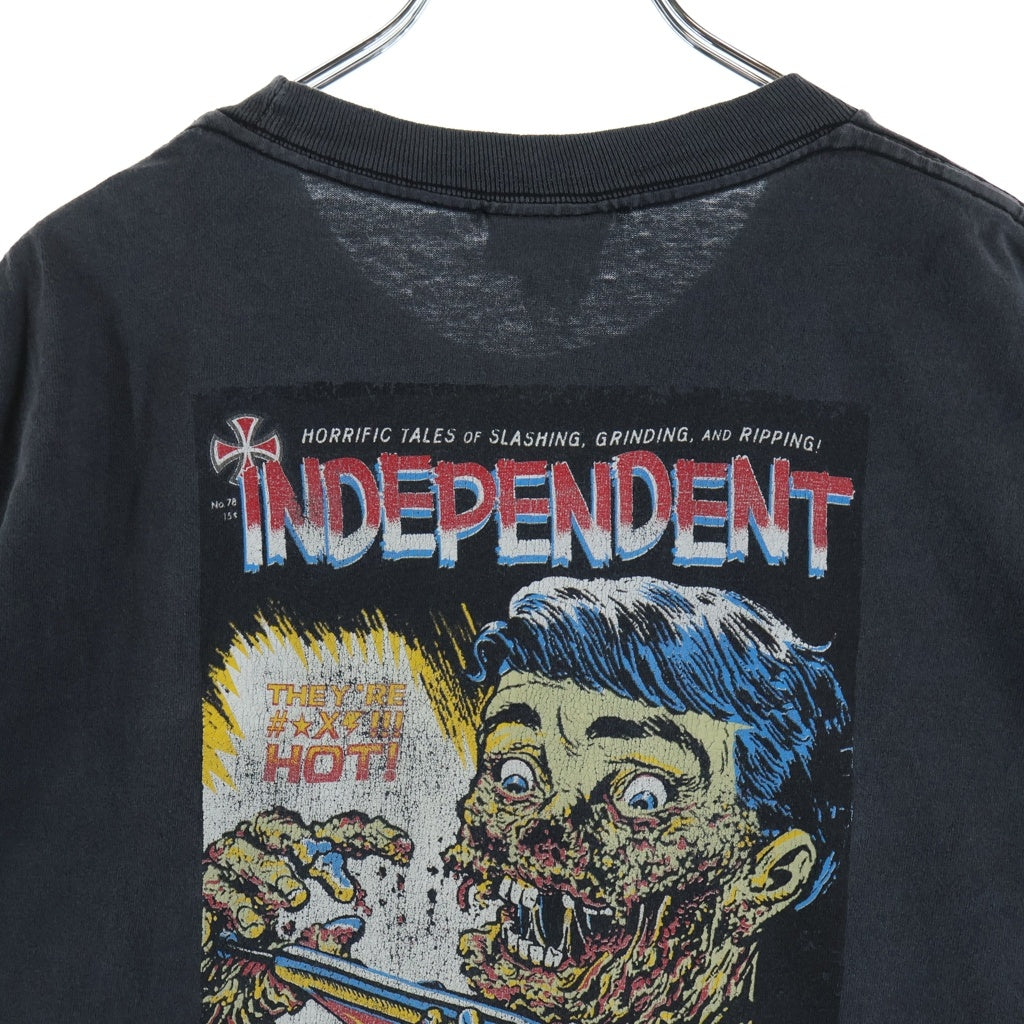VINTAGE(ヴィンテージ) 90S VINTAGE INDEPENDENT S/S TEE NHS ヴィンテージ インディペンデント 全面デザインプリントTシャツ 半袖クルーネックカットソー ブラック