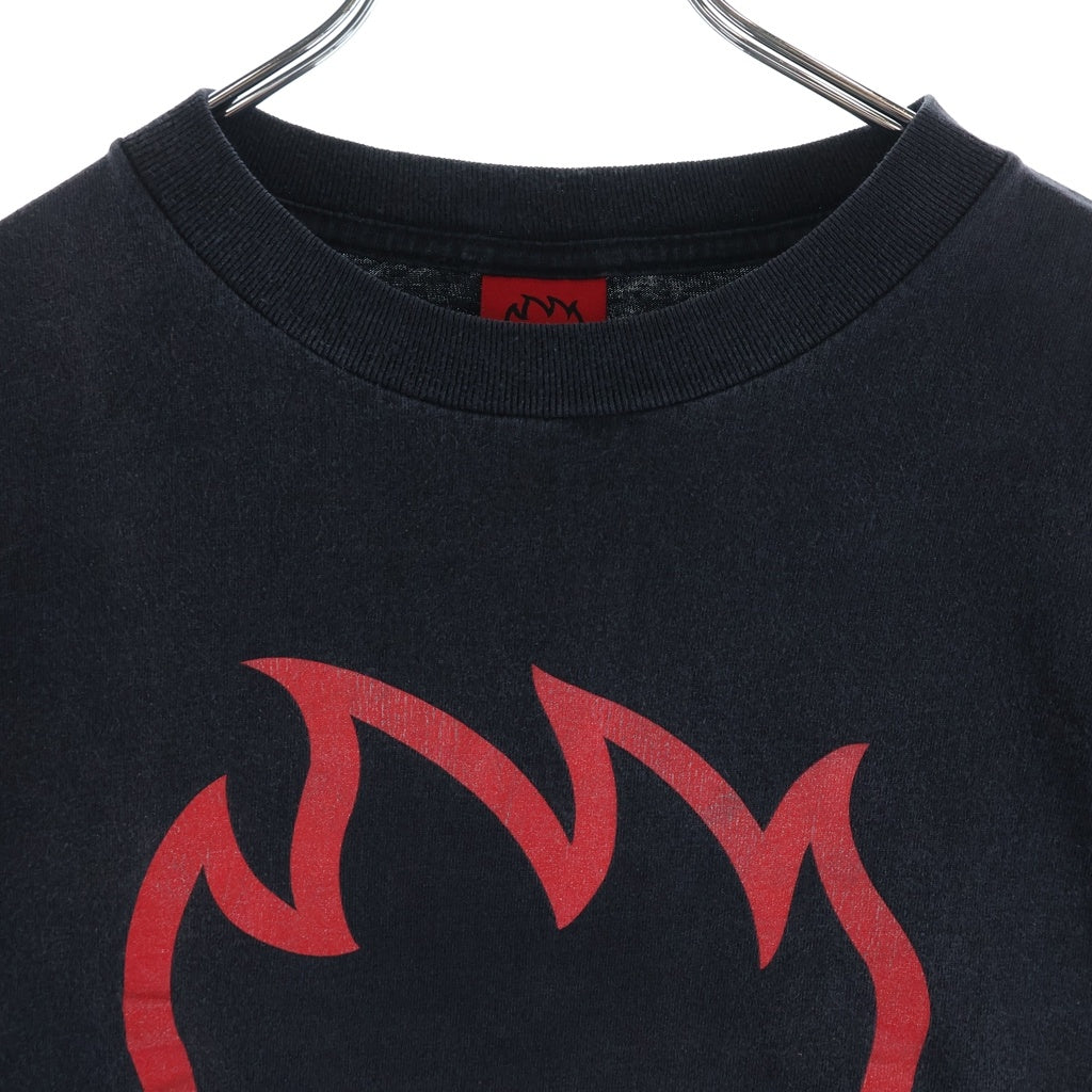 VINTAGE(ヴィンテージ) 00S VINTAGE SPIT FIRE L/S TEE ヴィンテージ スピットファイア フロントロゴプリントTシャツ 長袖クルーネックカットソー ブラック