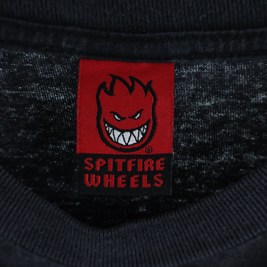 VINTAGE(ヴィンテージ) 00S VINTAGE SPIT FIRE L/S TEE ヴィンテージ スピットファイア フロントロゴプリントTシャツ 長袖クルーネックカットソー ブラック