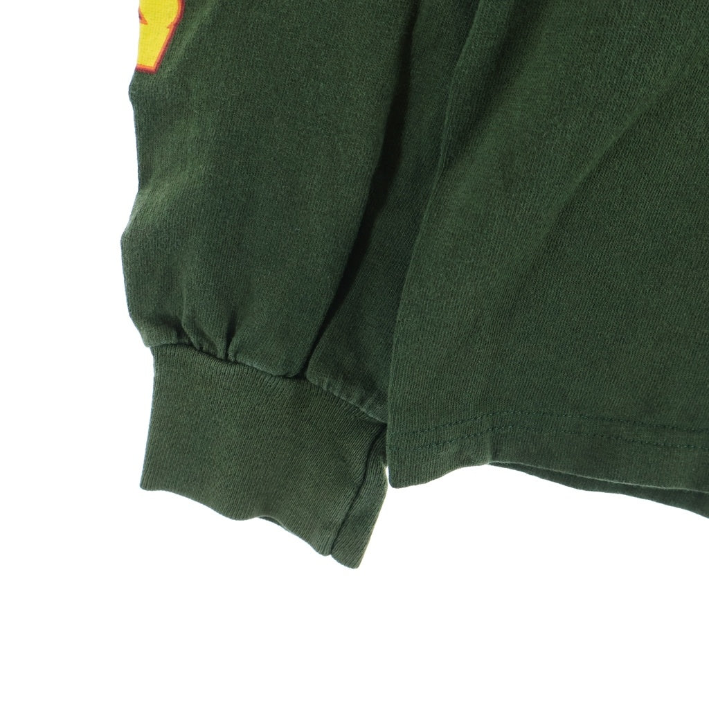 THRASHER(スラッシャー) 00S VINTAGE L/S FIRE LOGO TEE ヴィンテージ ファイヤーロゴプリントTシャツ 長袖クルーネックカットソー カーキ
