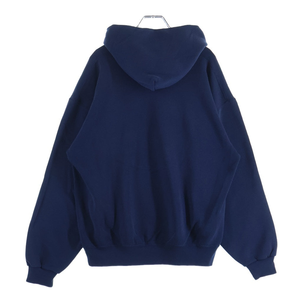 POWELL PERALTA(パウエルペラルタ) 90S BONES PULLOVER PARKA SOFFEE ボーンズ 胸プリント プルオーバースウェットパーカー フーディー ネイビー