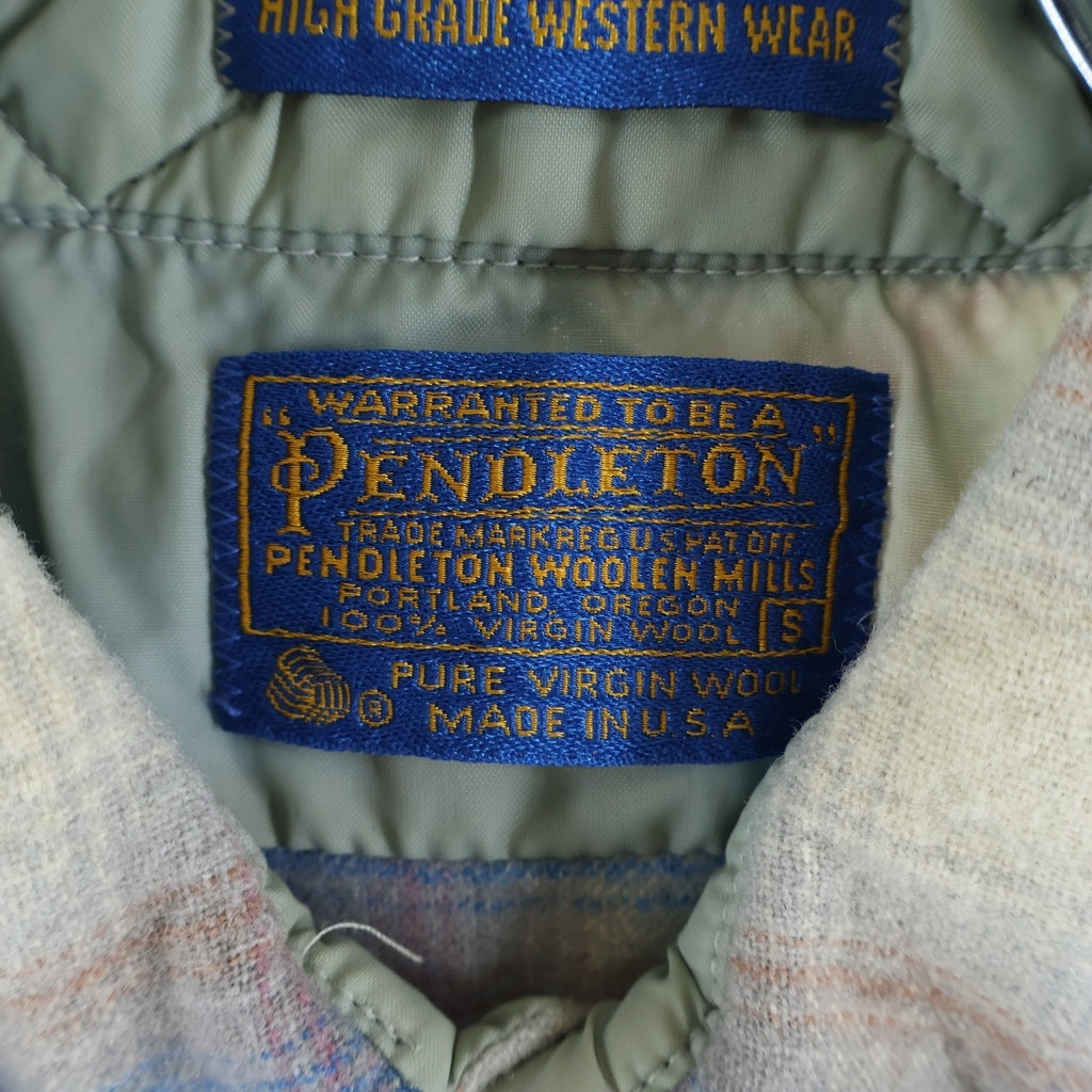 PENDLETON(ペンドルトン) 70S VINTAGE HIGH GRADE WESTERN WEAR ヴィンテージ ハイグレードウエスタンウェア チェック 長袖シャツ グレー
