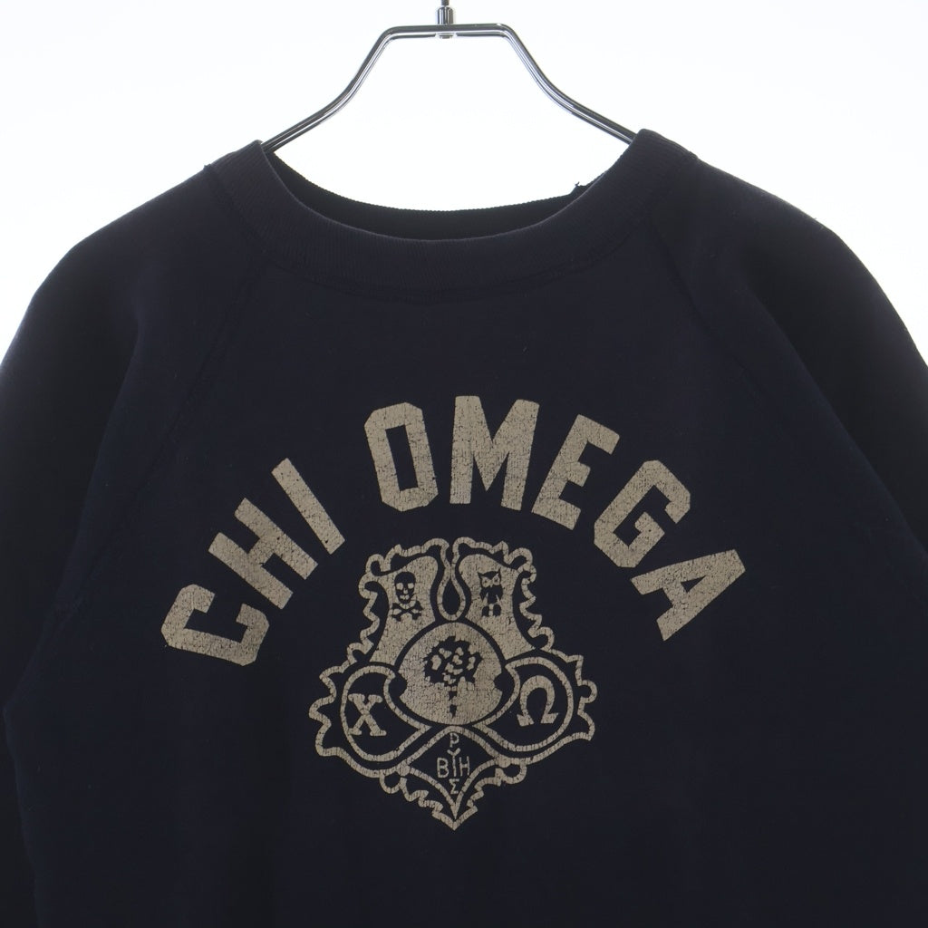 VINTAGE(ヴィンテージ) 60S VINTAGE CHI OMEGA ヴィンテージ ナス紺 カイオメガ ラグランスリーブ クルーネックスウェット トレーナー ネイビー