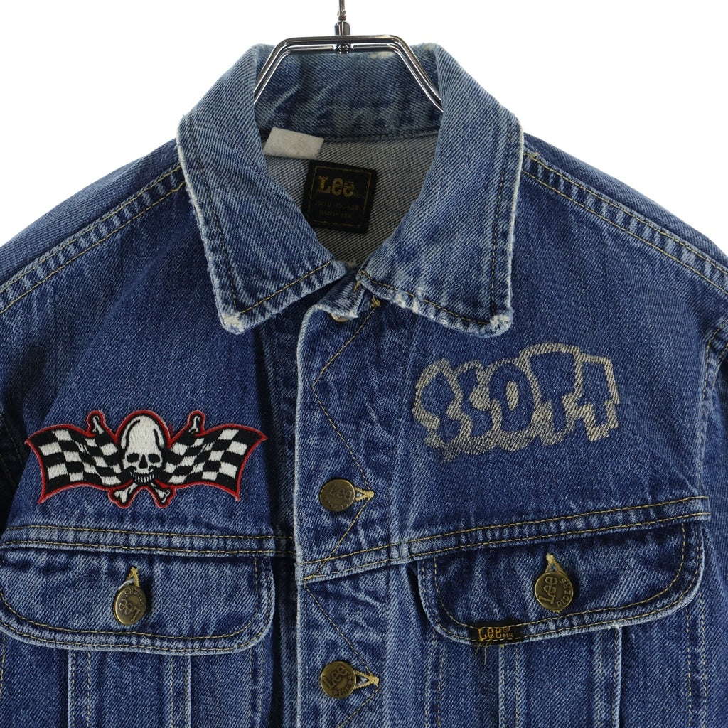 LEE(リー) 80-90S VINTAGE PATD-153438 ヴィンテージ ワッペンカスタム USA製 デニム トラッカージャケット インディゴ